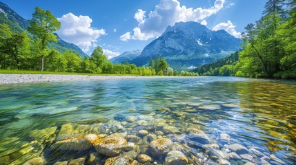 River with Clear Water