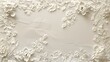 © Thares2020 - Elegant Lace Patterned Frame with Delicate Vintage Floral Designs for Wedding Invitations or Background Concepts