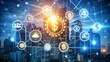 © TingYi - Finance and Money Technology Background. Perfect for: Financial presentations, business reports, Financial technology (FinTech) events, investment seminars.