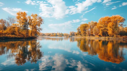 Canvas Print - Sky Reflection on the Lake