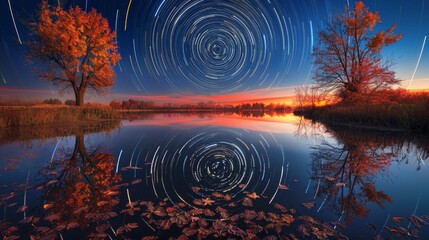 Canvas Print - Star Reflection on the Lake