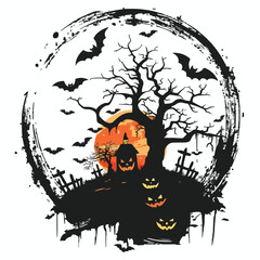 Canvas Print - Helloween vector illustration for t-shirt	
