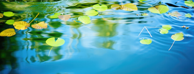 Sticker - Tranquil Pond with Floating Lily Pads