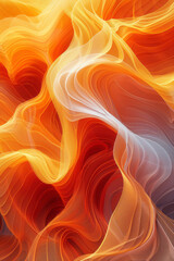 Leinwandbilder - A design featuring parallel lines with undulating waves, with a gradient shifting from yellow to orange,