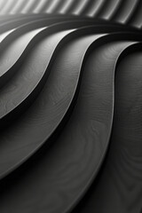 Leinwandbilder - Waves of parallel lines in a monochromatic color scheme, with a gradient shifting from light to dark grey,