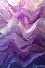 Leinwandbilder - An abstract pattern of parallel lines forming gentle waves, with a gradient blending from violet to lavender,