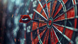 © Prasanth - Close-up of a dart hitting the bullseye on a dartboard, showcasing accuracy and precision.