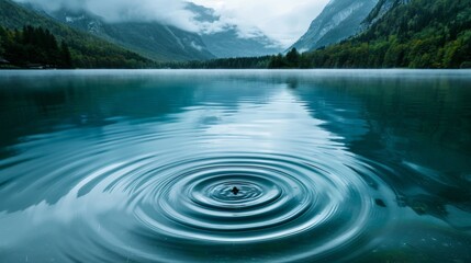 Water Ripples on a Calm Lake 