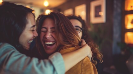 Intimate close-up of two female friends sharing a genuine moment of uncontrollable laughter