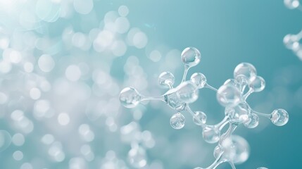 Poster - A close up of a bunch of bubbles on top of water, AI