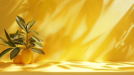 Wall Mural - abstract summer yellow background