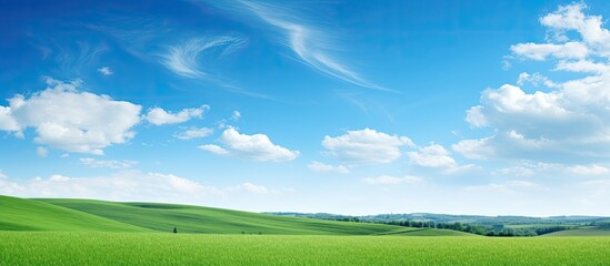 Aufkleber - Scenic landscape with a stunning blue sky perfect as a background or wallpaper, includes copy space image.