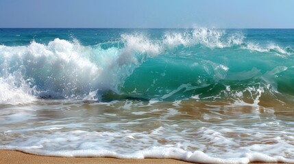 Canvas Print - Waves in the Blue Sea 