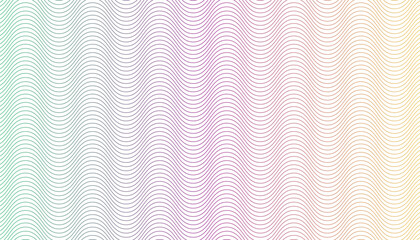 Poster - Linear background. ways lines pastel colors. soft rainbow color. guilloche. vector illustration