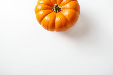 Canvas Print - Single Pumpkin on White Background