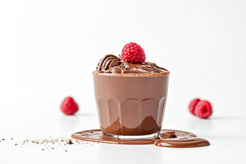 Poster - Chocolate Fondue with Raspberries