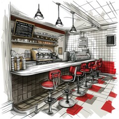 Canvas Print - food sketchup realistic