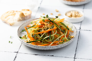 Canvas Print - Healthy vegetable salad with peanut