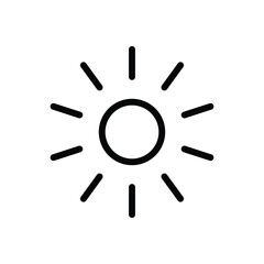 Poster - Sun vector border icon. weather, sun icon. outline vector elements isolated on white background. website, interfaces, mobile apps