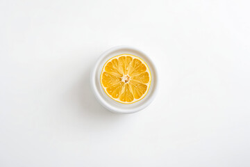 Canvas Print - Lemon Slice in a White Bowl