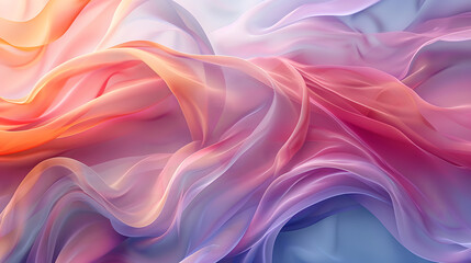 Wall Mural - An abstract background featuring smooth, flowing ribbons of color. Use a harmonious palette and soft, curving lines to create a composition that feels graceful and fluid.