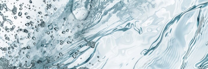 Sticker - Serene Blue Watercolor Fluid Art Background