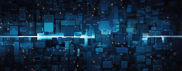 Digital Data Stream Abstract Tech Background