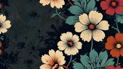 Wall Mural - floral background