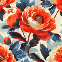 Wall Mural - seamless pattern background of a flowers