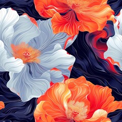 Wall Mural - seamless pattern background of a flowers