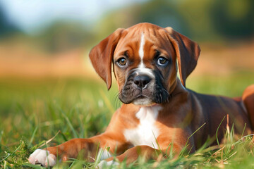 Wall Mural - dog breed boxer