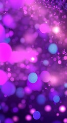 Wall Mural - blue and purple bokeh particles abstract motion background