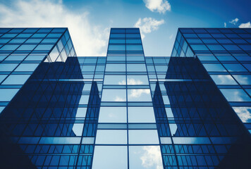 Poster - Modern Corporate Office Building Under Blue Sky