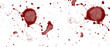© AbuSafyan - blood red splatters on white background, blood stains