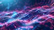 © graphito - Abstract digital background with glowing data connections and dynamic wave forms, representing the concept of big data technology
