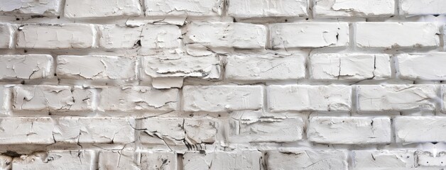 Wall Mural - White Painted Brick Wall for Modern Background