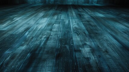 Poster - Blue Wooden Texture Abstract Background for Design