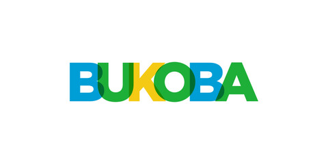 Wall Mural - Bukoba in the Tanzania emblem. The design features a geometric style, vector illustration with bold typography in a modern font. The graphic slogan lettering.