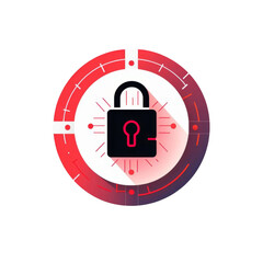 An intrusion prevention system (IPS) icon on a transparent background for accurate di-cut purposes.