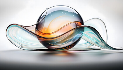 Light blue abstract transparent object that blends seamlessly into its background