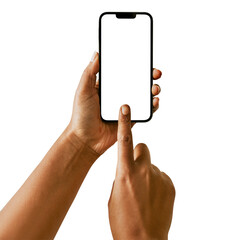 Canvas Print - Smartphone screen mockup png, person taking a selfie photo with phone camera