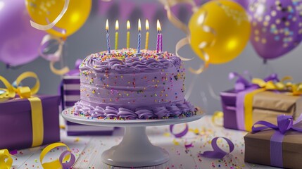 Poster - The purple birthday cake