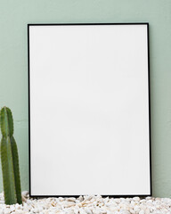 Wall Mural - Black picture frame png mockup by cactus