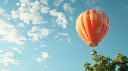 Hot air balloon, a tour to admire nature above ground at height