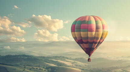 Hot air balloon, a tour to admire nature above ground at height