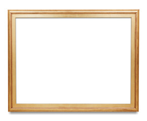Wall Mural - wooden picture frame mockup transparent png