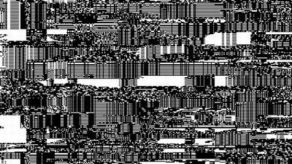 Fototapete - Glitch CCTV Monitor Digital Pixel Lines Background. Abstract Signal Damage Noise Effect. Video Damage Error. VHS Overlay Texture. Vector Illustration.
