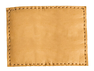 leather label png mockup for apparel brand