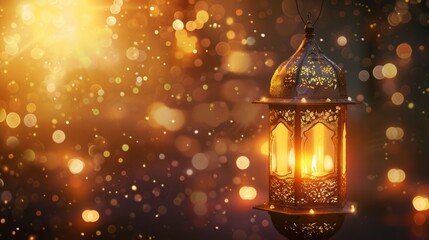Wall Mural - Islamic background with lanterns for ramadan, eid mubarak, and eid al-adha celebrations on light background