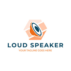 Canvas Print - speaker sound system logo design with creative concept premium vector